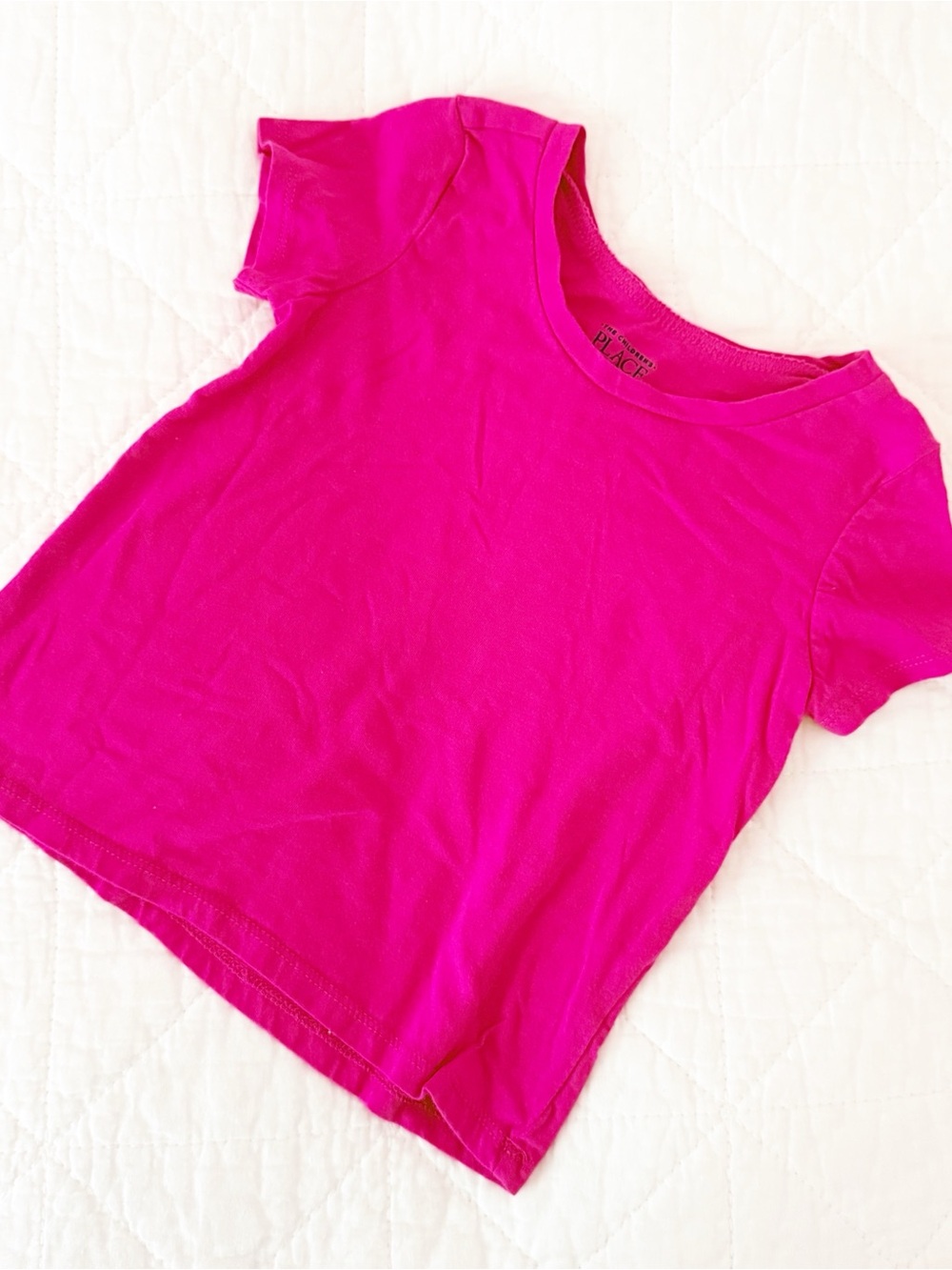 The Children's Place 3T Kids Bright Pink Short Sleeve Tee